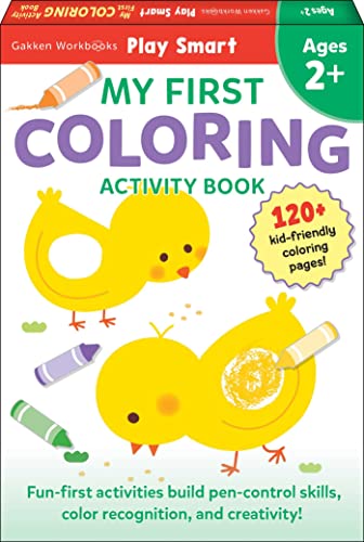 Play Smart My First COLORING BOOK 2+: Preschool Activity Workbook with 80+ Stickers for children with small hands Ages 2, 3, 4: Fine Motor Skills, Color Recognition (Full Color Pages)