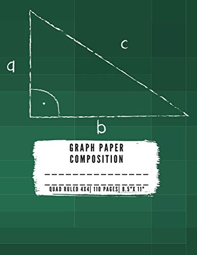 Graph Paper Composition: QUAD RULLED 4X4, Grid paper notebook 110 PAGES Large 8.5 X 11 Large size graph paper composition perfect Fur either taking ... scribbling or just any type ofureativity. - 9785298956055