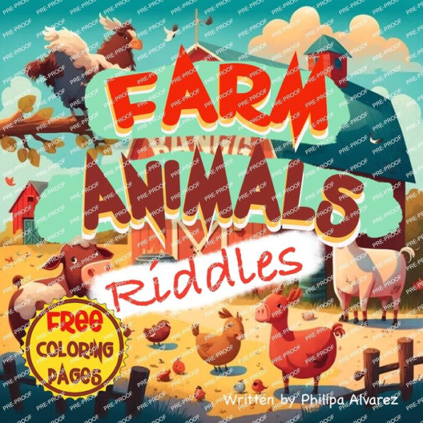 Farm Animals Riddles and Coloring Pages for Kids