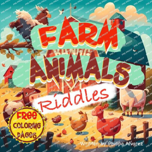 Farm Animals Riddles and Coloring Pages for Kids
