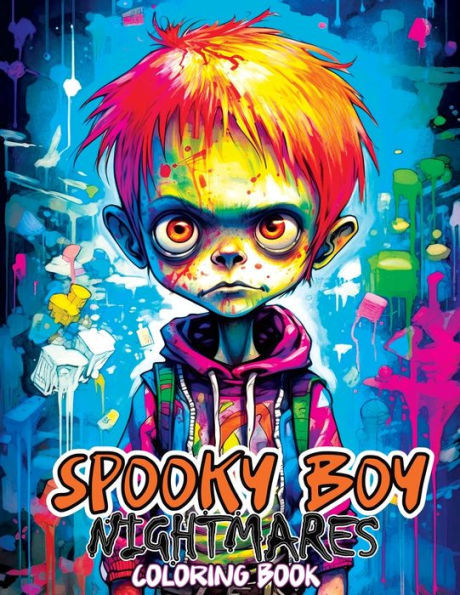 Nightmares Spooky Boys: A Coloring Book with Adventure Through Enigmatic Cities, Full of Darkness and Intrigue