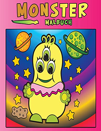 Monster Malbuch: Aktivit??AEtsbuch F??R Kinder (German Edition)