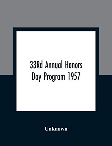 33Rd Annual Honors Day Program 1957