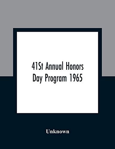 41St Annual Honors Day Program 1965