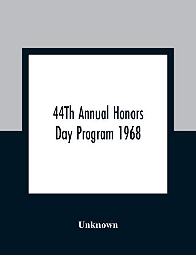 44Th Annual Honors Day Program 1968
