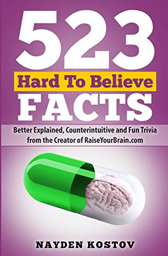 523 Hard To Believe Facts: Better Explained, Counterintuitive and Fun Trivia from the Creator of RaiseYourBrain.com (Paramount Trivia and Quizzes)