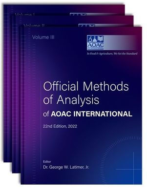 Official Methods Of Analysis Of Aoac International: 3-Volume Set (The Official Methods Of Analysis Of Aoac International)