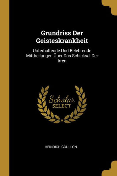 Grundriss Der Geisteskrankheit: Unterhaltende Und Belehrende Mittheilungen Über Das Schicksal Der Irren (German Edition)