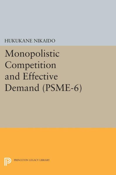 Monopolistic Competition And Effective Demand. (Psme-6) (Princeton Studies In Mathematical Economics)