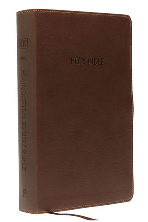 Kjv, Foundation Study Bible, Leathersoft, Brown, Red Letter: Holy Bible, King James Version
