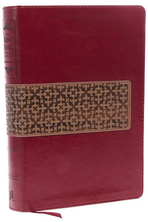 Kjv Study Bible, Large Print, Leathersoft, Maroon/Brown, Thumb Indexed, Red Letter: Second Edition (Signature)