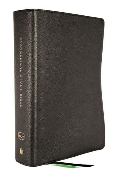 Nkjv, Evangelical Study Bible, Genuine Leather, Black, Red Letter, Thumb Indexed, Comfort Print: Christ-Centered. Faith-Building. Mission-Focused.