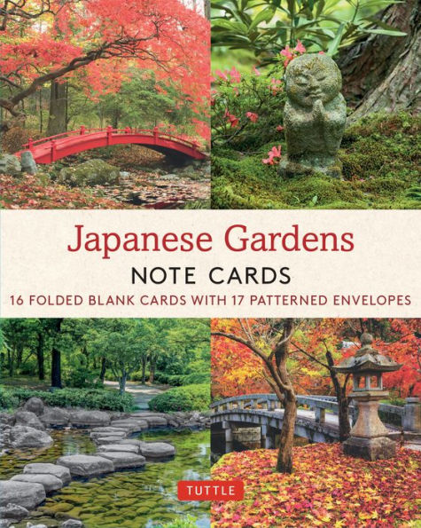Japanese Gardens, 16 Note Cards: 16 Different Blank Cards With Envelopes In A Keepsake Box!
