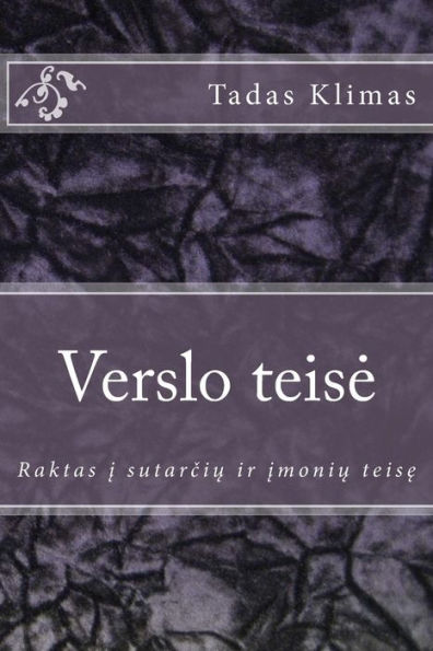 Verslo Teise (Lithuanian Edition)