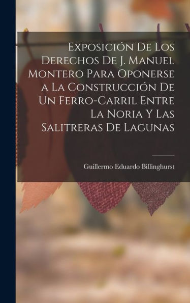 Exposición De Los Derechos De J. Manuel Montero Para Oponerse A La Construcción De Un Ferro-Carril Entre La Noria Y Las Salitreras De Lagunas (Spanish Edition)