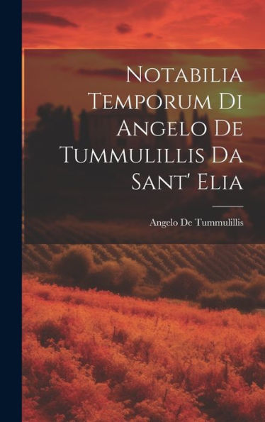 Notabilia Temporum Di Angelo De Tummulillis Da Sant' Elia (Italian Edition)