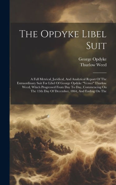 The Opdyke Libel Suit: A Full Metrical, Juridical, And Analytical Report Of The Extraordinary Suit For Libel Of George Opdyke "Verses" Thurlow Weed, ... 13Th Day Of December, 1864, And Ending On The