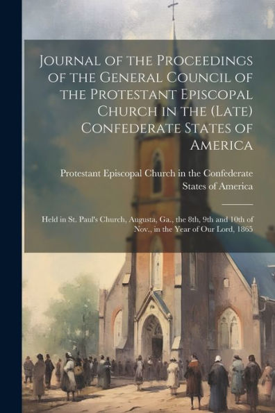 Journal Of The Proceedings Of The General Council Of The Protestant Episcopal Church In The (Late) Confederate States Of America: Held In St. Paul's ... 10Th Of Nov., In The Year Of Our Lord, 1865 - 9781022204928