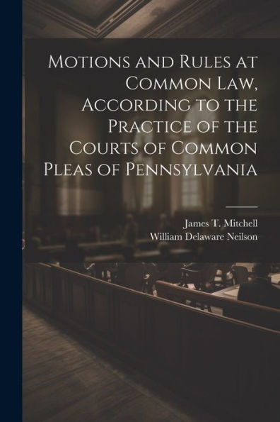 Motions And Rules At Common Law, According To The Practice Of The Courts Of Common Pleas Of Pennsylvania - 9781022205673