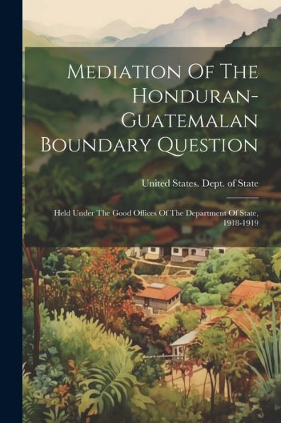 Mediation Of The Honduran-Guatemalan Boundary Question: Held Under The Good Offices Of The Department Of State, 1918-1919