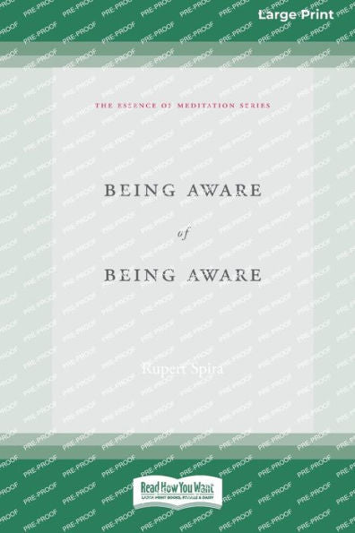 Being Aware Of Being Aware (Large Print 16 Pt Edition)