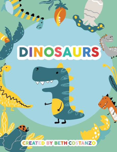 Cuaderno de actividades de dinosaurios para niños de 3 a 6 años