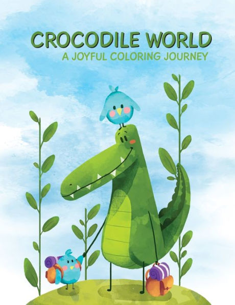 Crocodile World: un alegre viaje para colorear para niños