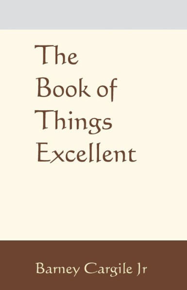The Book Of Things Excellent