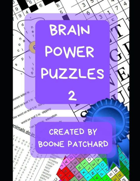 Brain Power Puzzles 2: Activity Book Of Word Searches, Sudoku, Math Puzzles, Hidden Words, Anagrams, Scrambled Words, Boggle Boards, Mazes And More