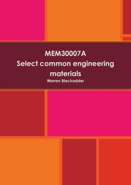 Mem30007A Select Common Engineering Materials