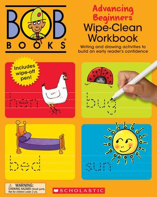 Bob Books - Wipe-Clean Workbook: Advancing Beginners | Phonics, Ages 4 And Up, Kindergarten (Stage 2: Emerging Reader)
