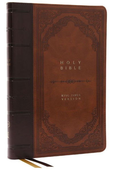 Kjv Bible, Giant Print Thinline Bible, Vintage Series, Leathersoft, Brown, Red Letter, Comfort Print: King James Version