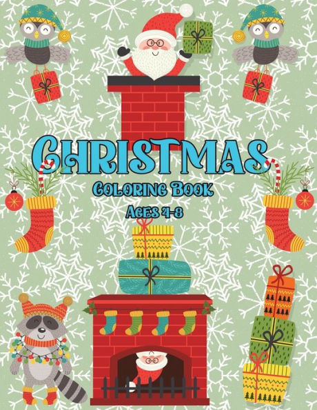 Christmas Coloring Book For Kids 4-8 Ages: Xmas Symbols To Color For Children