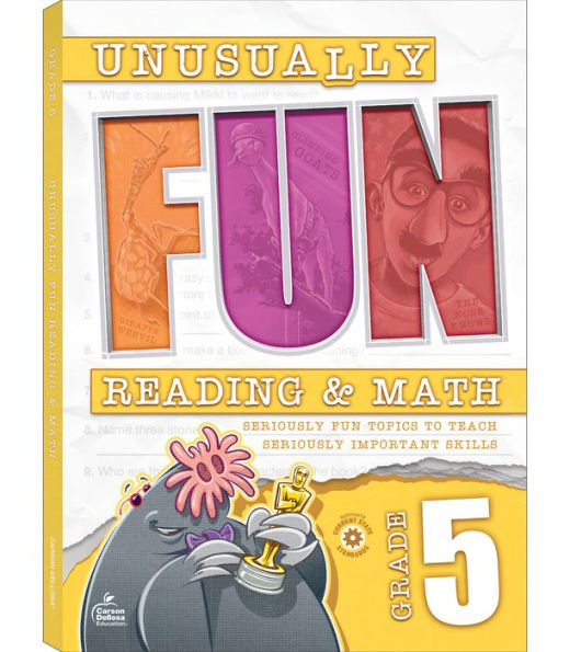 Carson Dellosa Unusually Fun 5Th Grade Math And Reading Workbooks, Puzzles, Mazes, Brain Teasers, Writing, Critical Thinking, Problem Solving Activities & More, Grade 5 Reading And Math Workbook