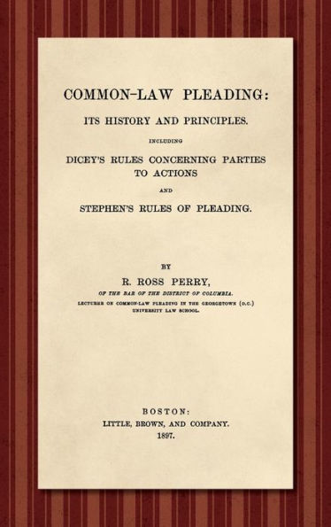 Alegato de derecho consuetudinario: su historia y principios. Incluyendo Dicey'S