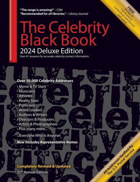The Celebrity Black Book 2024 (edición de lujo): más de 50 000 direcciones de celebridades verificadas para autógrafos, recaudación de fondos, respaldo de celebridades, marketing, publicidad y más.