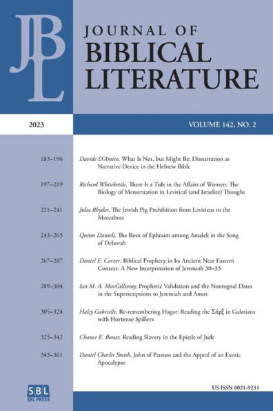 Journal Of Biblical Literature 142.2 (2023)
