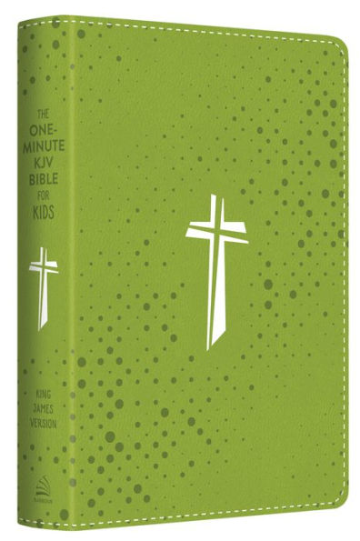The One-Minute Bible For Kids: King James Version, Neon Green Cross