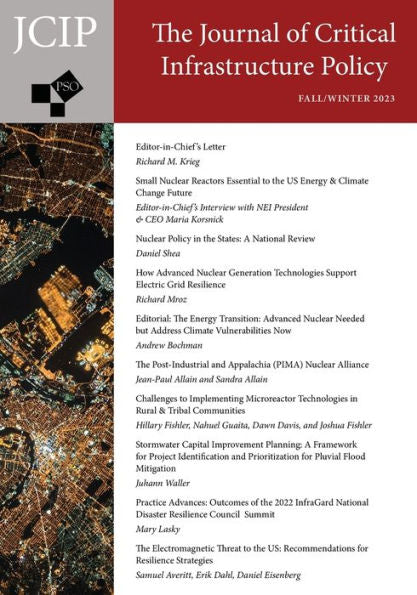 Journal Of Critical Infrastructure Policy: Volume 3, Number 2, Fall / Winter 2023