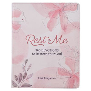 Rest In Me 365 Devotions To Restore Your Soul, Pink Faux Leather