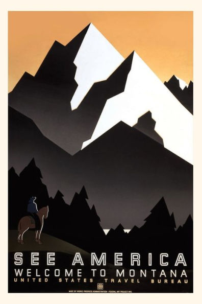 Vintage Journal See America, Montana Travel Poster (Pocket Sized - Found Image Press Journals)