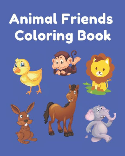 Libro para colorear Amigos animales: Para niños, libro de actividades, regreso a clases, diviértete