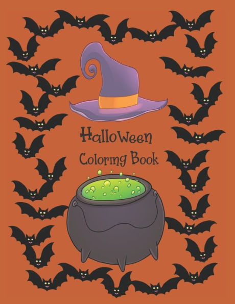 Halloween Coloring Book: Cute Halloween Book For Kids, 3-5 Yr Olds