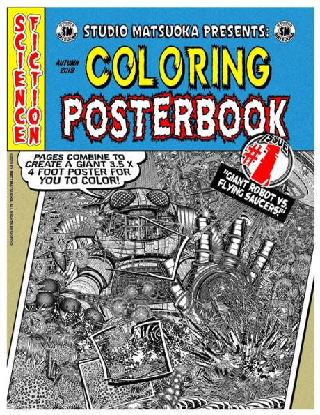 Coloring Posterbook Issue #1: Giant Robot VS. Flying Saucers