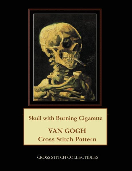 Skull With Burning Cigarette: Van Gogh Cross Stitch Pattern