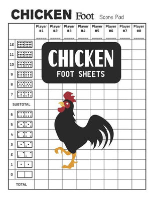 Chicken Foot Sheets: Chicken Foot Score Pad (Mexican Train and Dominos Game)