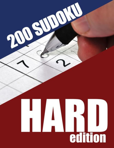 200 Sudoku Hard Edition: Un libro de sudokos difíciles de 8x10, 200 rompecabezas