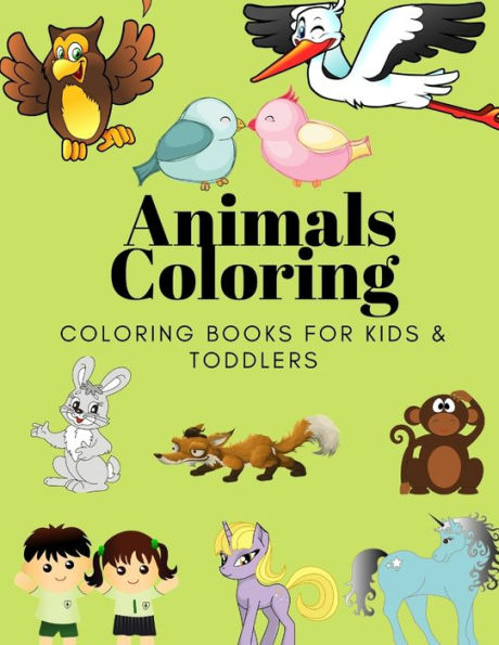 Libros para colorear de animales para niños y niños pequeños: libros para niños de 2 a 4 años, de 4 a 8 años, niños y niñas