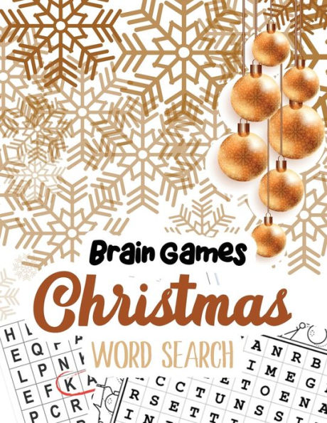 Juego mental Búsqueda de palabras navideñas: Libro de rompecabezas de búsqueda de palabras Navidad, Libro de actividades para ejercitar tu cerebro, Búsquedas de palabras inteligentemente ocultas para adultos, adolescentes y más. Regalo de Navidad.