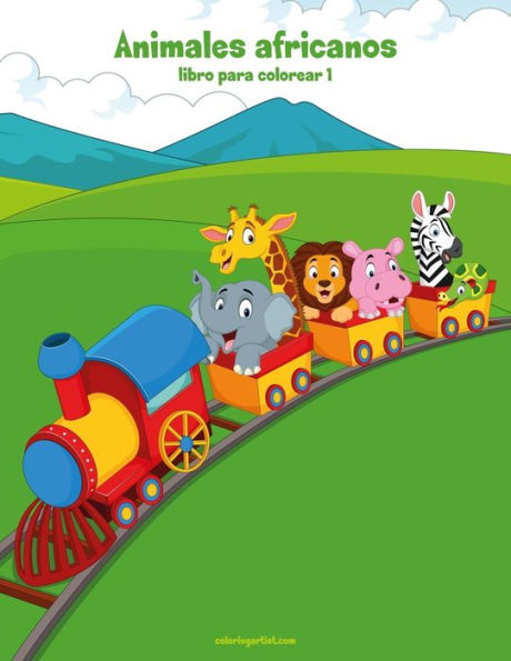 Animales africanos libro para colorear 1 (Spanish Edition)